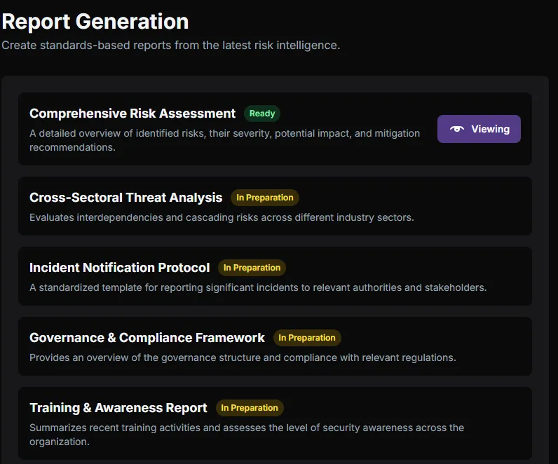 Comprehensive Reporting